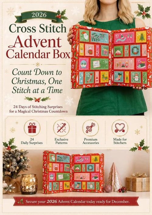 🔥 Last Day 50% OFF - 🎄🧵 2026 Cross Stitch Advent Calendar Box | 24 Days of Stitching Surprises for a Magical December 🎁 ✨