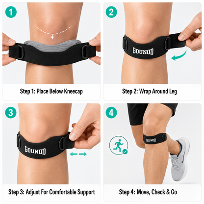 Adjustable Patella Knee Strap – Stay Supported Through Every Run & Workout