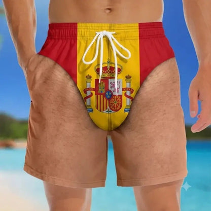 Funny Patriotic Men’s Swim Trunks – Freedom & Chill Summer Beach Shorts 🏖️