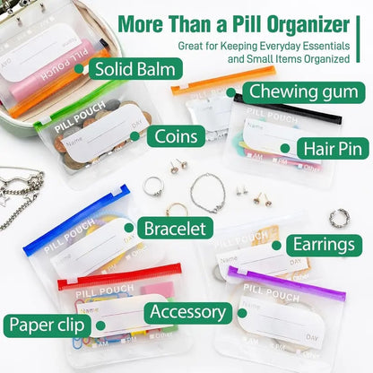 🔥 Limited-Time Deal 💊 14-Pouch Portable Pill Organizer – Stay Organized at Home or On the Go ✨