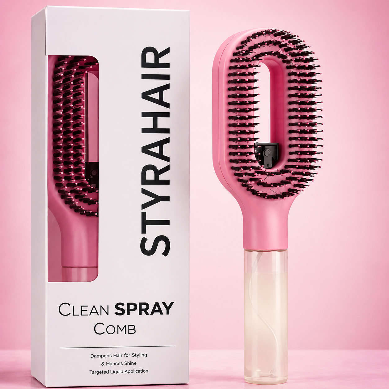 HydraMist™ 2-in-1 Spray Hair Brush | Detangling Brush with Fine Mist Water Spray