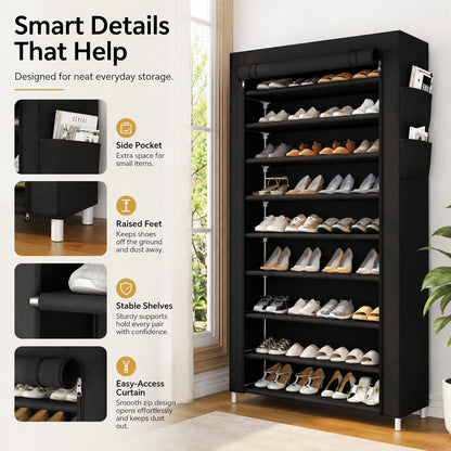 👟 Home Organization Sale 50% OFF — Large Capacity Shoe Storage Cabinet | Multi-Level Entryway Shoe Organizer With Dust Cover