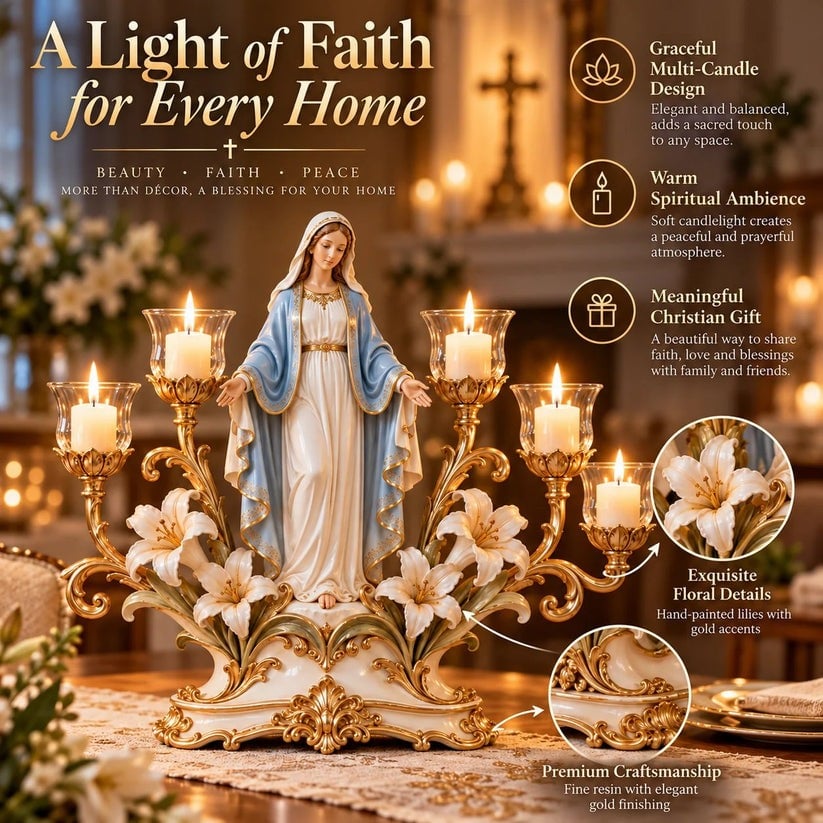 ✝️ Light of His Presence - Sacred Christian Candleholder 🕯️