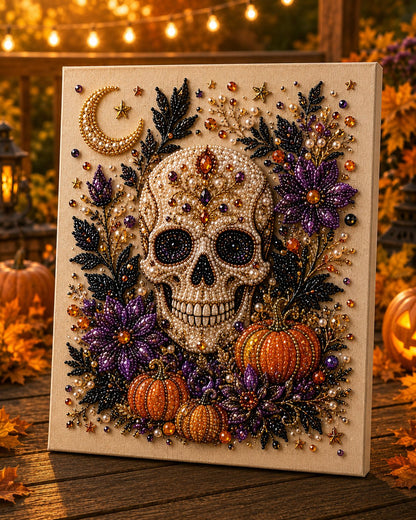 💥 Last Day 51% OFF – 👻✨ Halloween Pearl Art DIY Kit – Turn Tiny Pearls into Spooky-Cute Magic