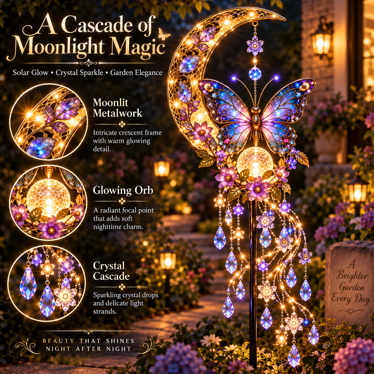🦋 Butterfly Moonlight Garden Light – A Little Moonlight Magic for Your Garden 🎁