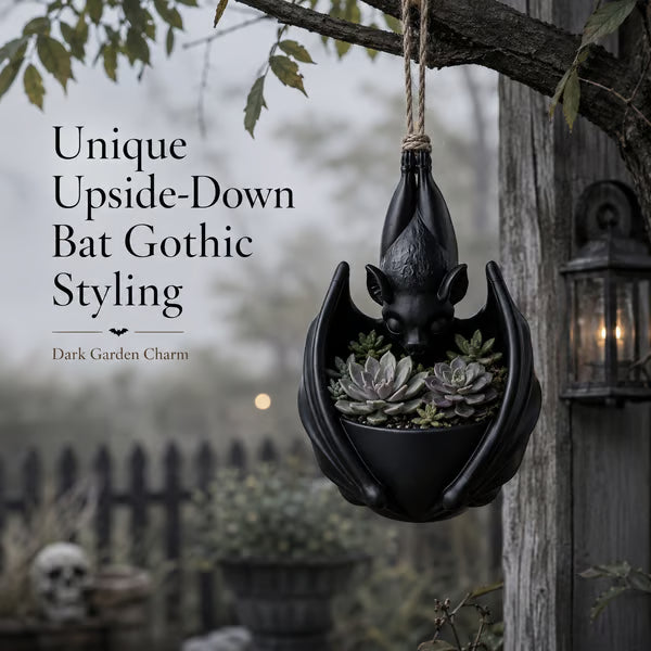 🦇 50% OFF Today 🌿 Gothic Hanging Bat Planter