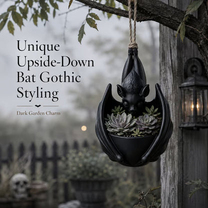 🦇 50% OFF Today 🌿 Gothic Hanging Bat Planter