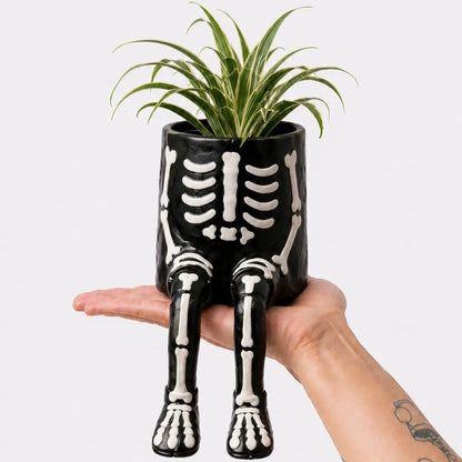 💀🎃Halloween Whimsical Hanging Leg Planter Hand-Painted Resin Succulent Pot💐(📦Buy 2 Free Shipping)