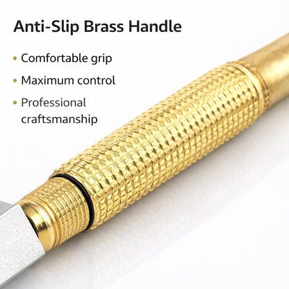 🔥 50% OFF Precision Glass Cutter 💎 Carbide Wheel with Anti-Slip Brass Handle