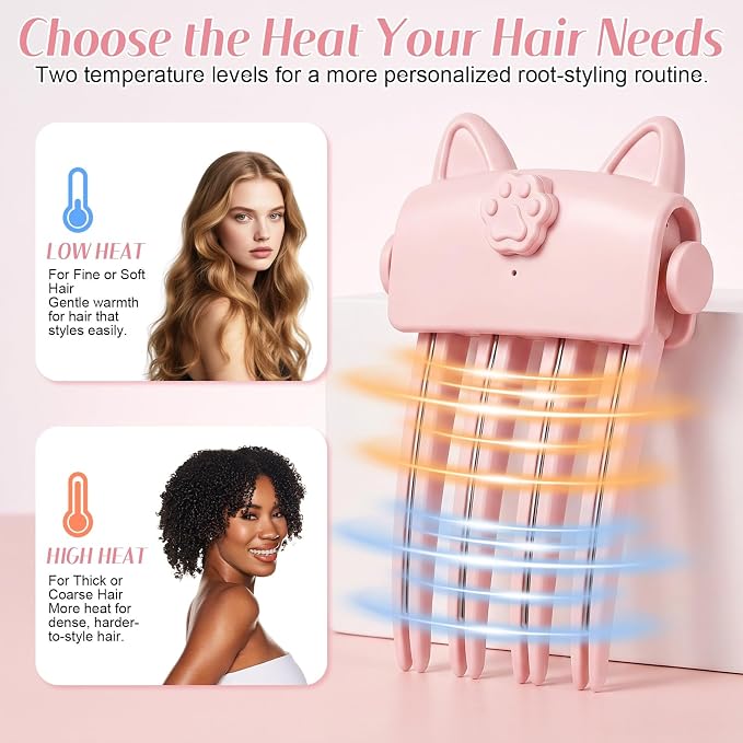🔥 50% OFF Cordless Heated Root Volumizing Clip – Instant Hair Lift & Volume