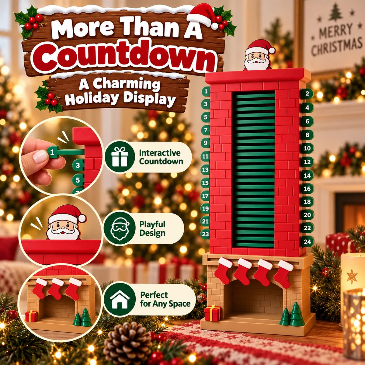 🎅 48% OFF Santa Chimney Advent Calendar – 24 Days of Christmas Magic