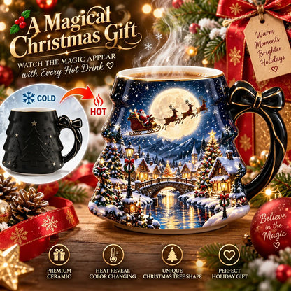 ⏳ Letzter Tag: 49 % Rabatt – ☕ Magic Heat-Revealing Christmas Village Coffee Mug (12 oz / 350 ml) with Santa Reveal 🎅