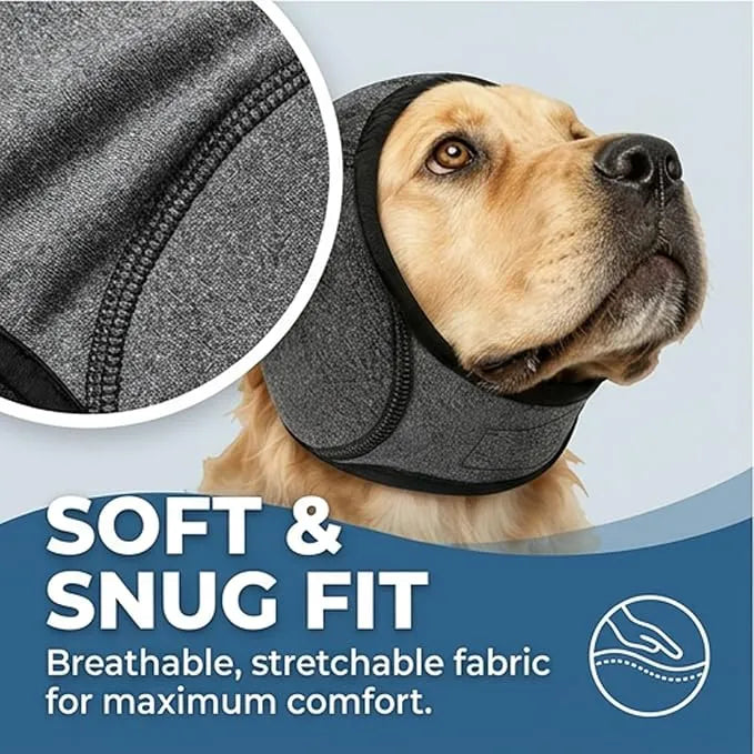 🐶 Dog Noise-Reducing Ear Wrap – Help Make Fireworks, Thunder & Grooming Less Overwhelming 🔇