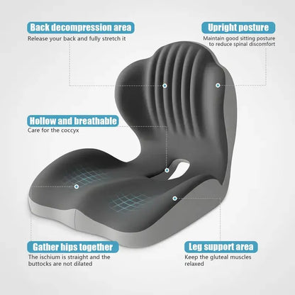 🔥 50% OFF Ergonomic Memory Foam Seat Cushion 🪑 Supportive Comfort for Office, Car & Home