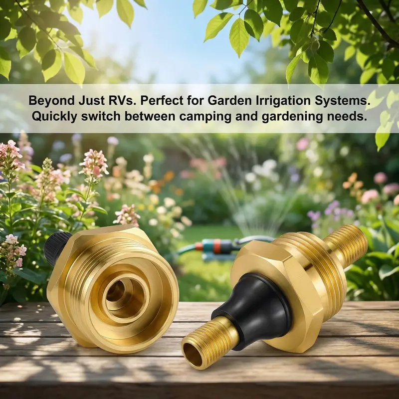 ❄️ 2-Pcs Brass RV Winterize Blowout Adapter 💨 Air Compressor Quick-Connect