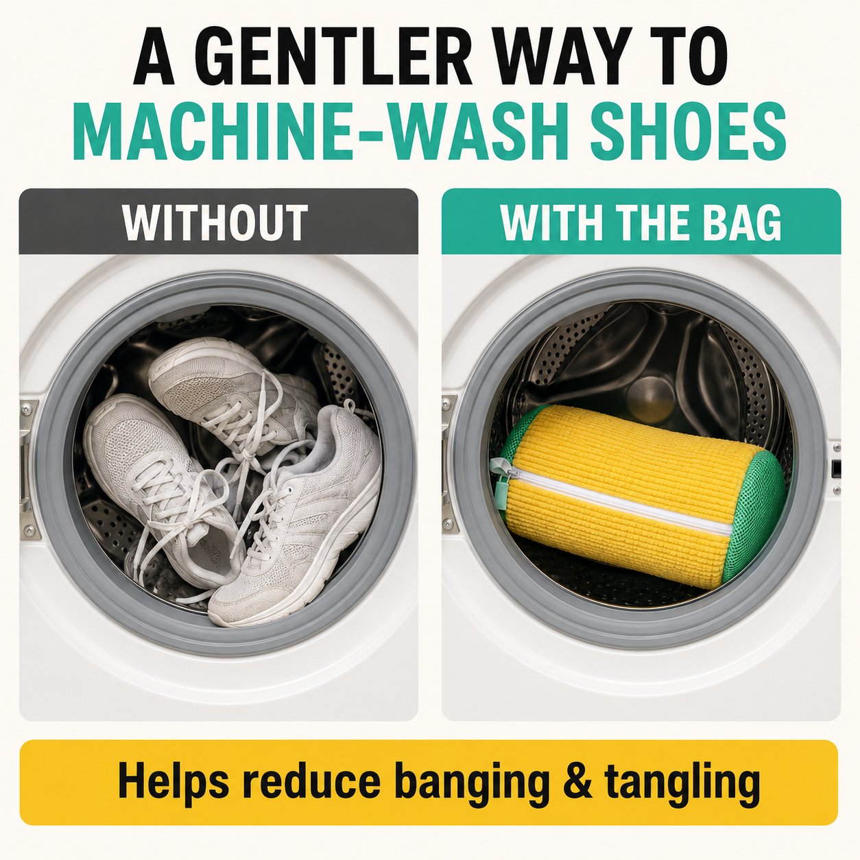 🫧Shoe Washing Bag – Gentle 360° Cleaning With Less Scrubbing