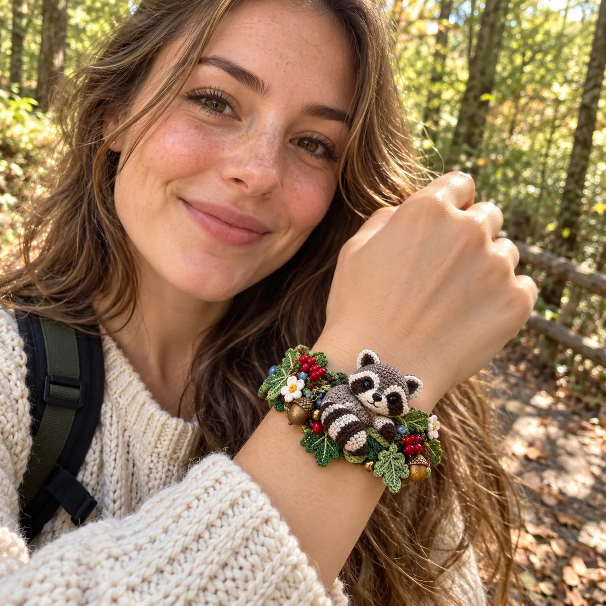 🔥Last Day 49% OFF - 🌿🧶 Woodland Wrist Friends™ – Handmade Crochet Animal Bracelet Collection