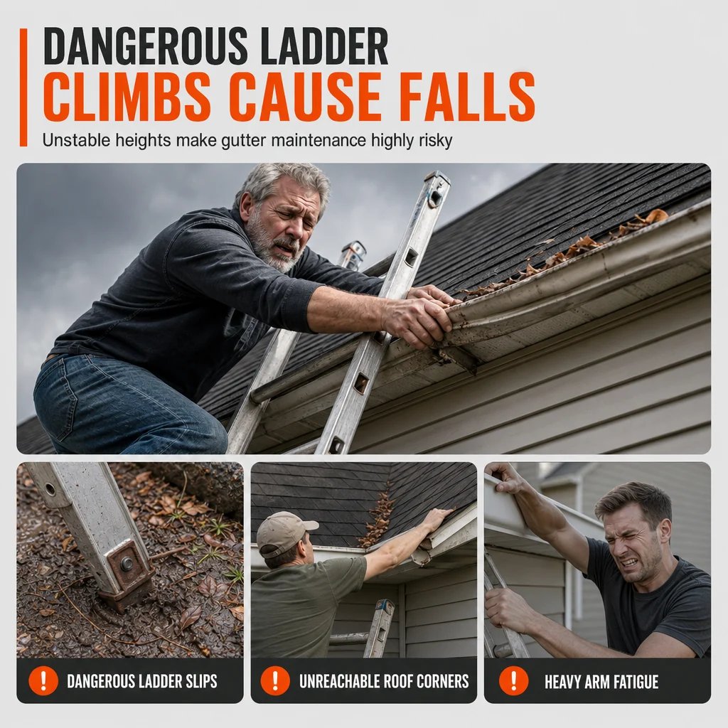 📍🔧 LIMITED‑TIME 50% OFF! ✨ No-Climb Gutter Cleaning Tool丨Excluding rod