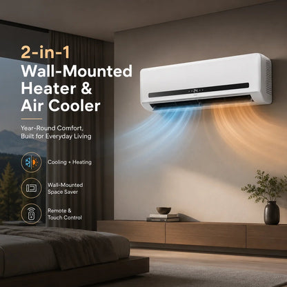 ♨️The Warmth You Need❄️🔥 2-in-1 Wall-Mounted Heater & Air Cooler | Built for Everyday Living🍃