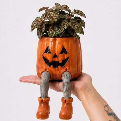 💀🎃Halloween Whimsical Hanging Leg Planter Hand-Painted Resin Succulent Pot💐(📦Buy 2 Free Shipping)