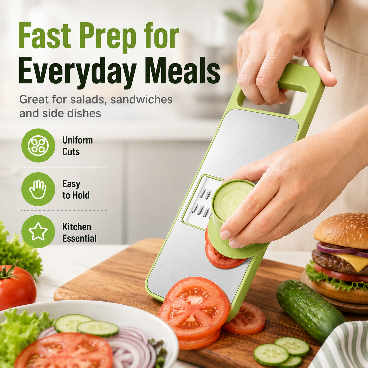 🔥 50% OFF 6-in-1 Vegetable Slicer 🥕 Slice, Shred & Prep Faster