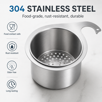 🔥 48% OFF 304 Stainless Steel Hanging Sink Strainer Basket – Rinse, Drain & Prep With Ease