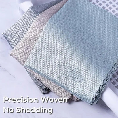 ✨ 50% OFF 10PCS Fish Scale Cleaning Cloth — No Streaks, Less Lint & Powerful Absorption