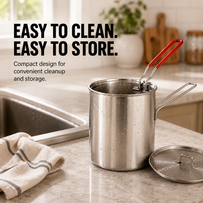 🔥 50% OFF Fry, Lift & Drain Stainless Steel Fryer Set 🍤