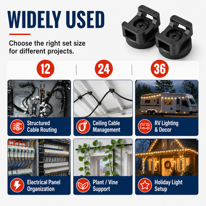 🧲 50% OFF Magnetic Cable Tie Mounts 🔧 Strong Hold, Easy Cable Management
