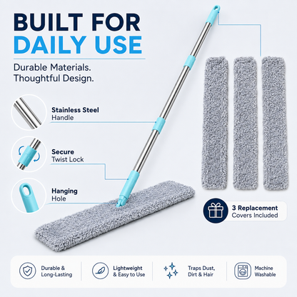 🔥49% OFF Flexible Flat Microfiber Duster – 3CM Slim Reach Cleaner