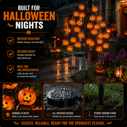 🎃 Solar Pumpkin Tree Lights