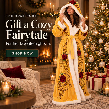 🌸Floral Hooded Robe with Plush Lining