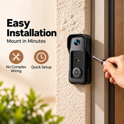 🚪 X6 Wireless Video Doorbell – No WiFi Required, 4.3" Color Screen & Two-Way Communication