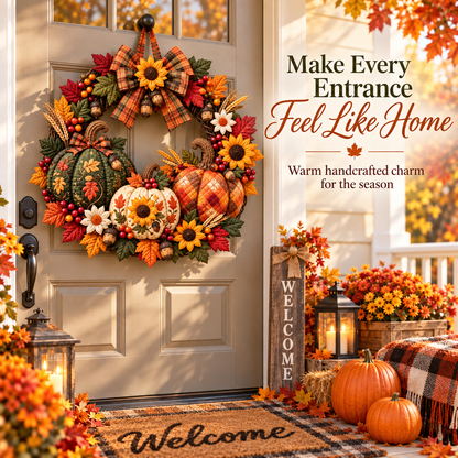⏰ LIMITED-TIME 49%OFF⏰🏡 Personalized Custom Die-Cut Quilted Fabric Door Hanger for Entryway & Porch 🎀
