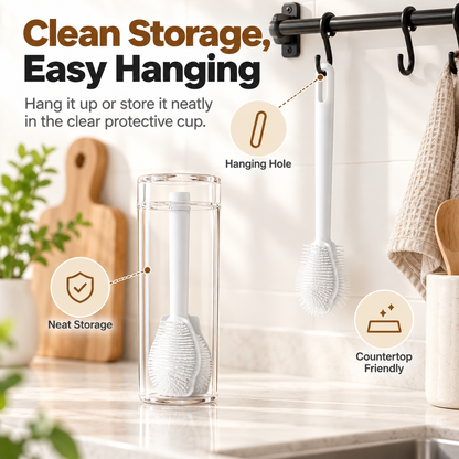 💥 49% OFF 4PCS Foldable Silicone Cup Cleaning Brush Set – Deep Clean Every Corner