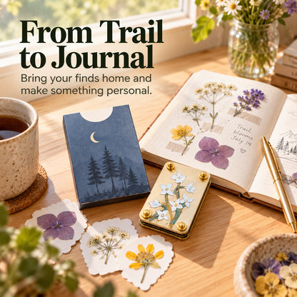 🌸 Mini Portable Botanical Flower Press Kit for Wildflowers & Craft Keepsakes 🌿