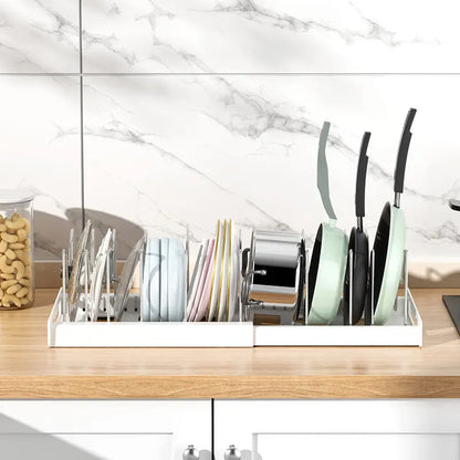 🔥 49% OFF Expandable Pot & Lid Organizer – Turn Cabinet Chaos Into Order
