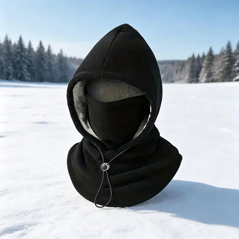 ❄️ 3-in-1 Thermal Fleece Balaclava Hood | Windproof Neck & Face Warmer 🏂