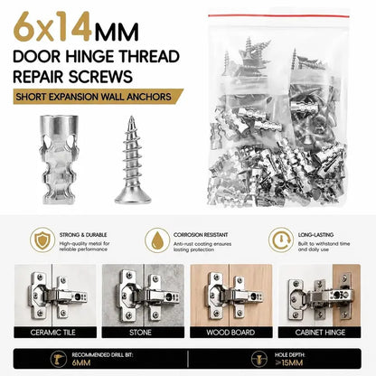 🔥49% OFF🔩 Fix Loose Hinges Fast – Door Hinge Repair Screw Kit