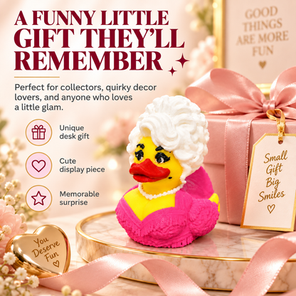 🔥 50% OFF 💋 Mini Glam Diva Duck Decor — Tiny Size, Big Personality