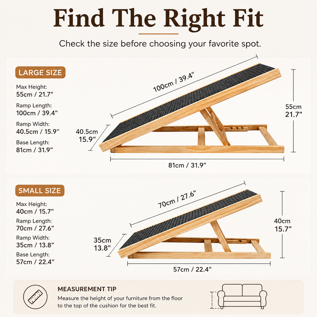 🔥 50% OFF Today —   2-in-1 Pet Ramp & Scratching Surface for Beds and Sofas
