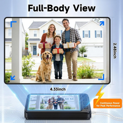 🔔 EntryView 1080P Video Doorbell with 4.3″ Indoor Screen — No App or Home Wi-Fi