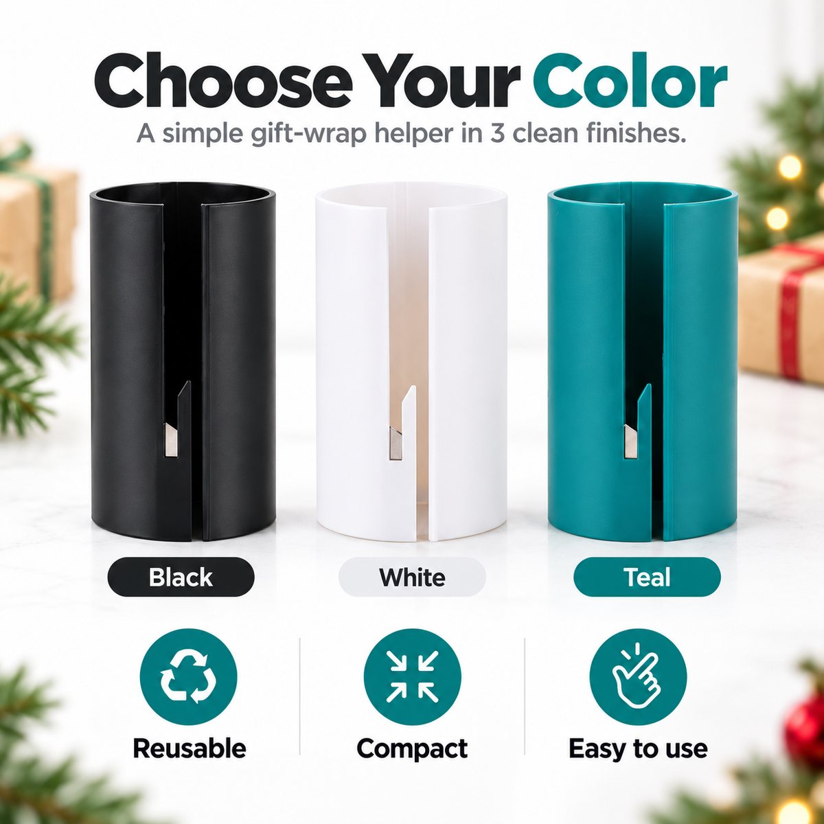 🎄 FINAL HOLIDAY SALE — 50% OFF 3PCS Smart Wrapping Paper Cutter for Faster, Straighter Gift Wrap 🎁