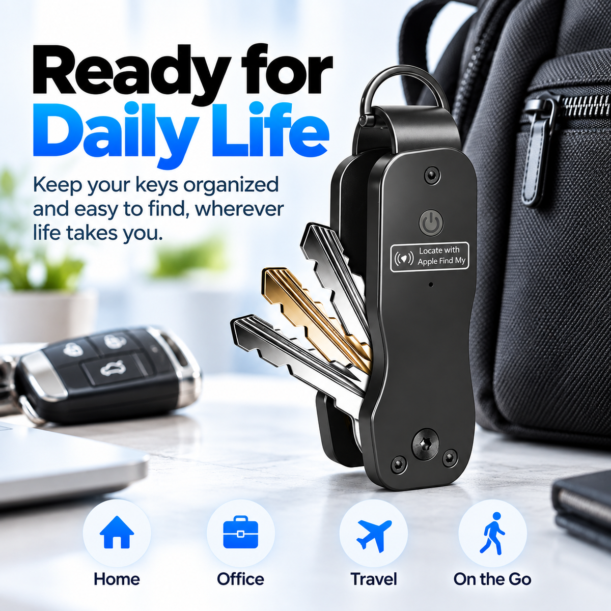 🔑 Smart Key Organizer With Find My Compatibility — Keep Keys Neat & Easier To Locate