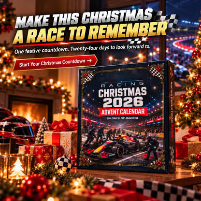 🏁 24-Day Racing Advent Calendar – Countdown to Christmas with Motorsport Surprises 🏎️🎁