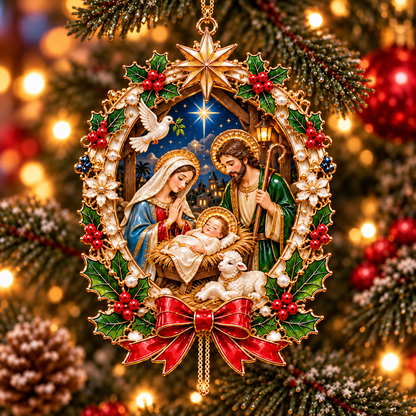 🎄 Sacred Christmas Nativity Tree Ornaments 6-Piece Set✝️