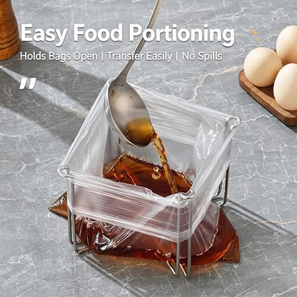 ♻️304 Stainless Steel Foldable Garbage Bag Holder