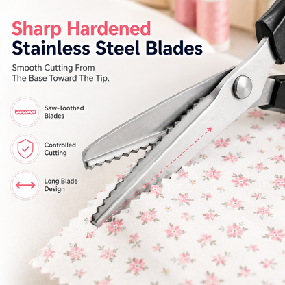 ✂️ 49% OFF 9.1" Pinking Shears 🧵 Stainless Steel Zigzag Fabric Scissors