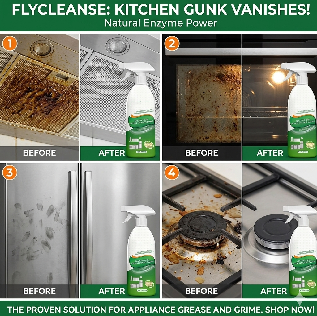 🧽Natural Enzyme Kitchen Cleaner for Easier Grease Cleanup