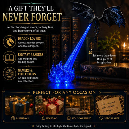 🐉 50% OFF Fire-Breathing Dragon Book Nook Light – Floating Fantasy Shelf Display